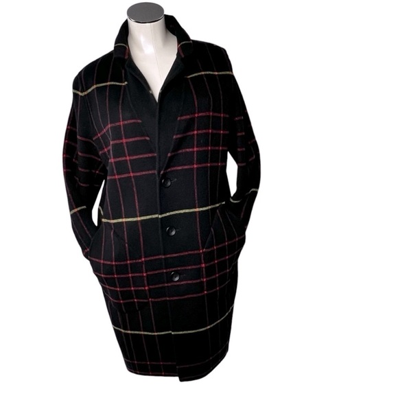 RAG & BONE Bree Reversible Raglan Wool Coat Women's Size 10 - Picture 9 of 16